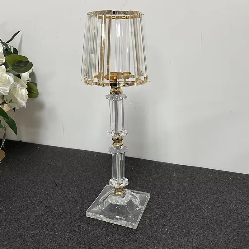 10PCS Acrylic Candle Stand Wedding Props Creative Home Decor European Iron Art Crystal Craft Sample Room Decoration Table Props