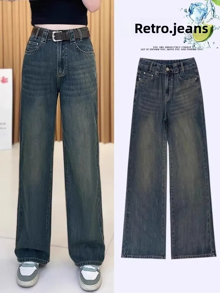 

Джинсы женские с высокой талией, зауженные, широкие штанины, цвет цементный, узкая модель, на подкладке, повседневные, на молнии, весна-осень...