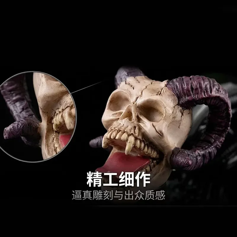 for Universal Car Gear Shift Knob Skull Head Personalized Wave Stick with Accessories Auto Interior Modification Parts