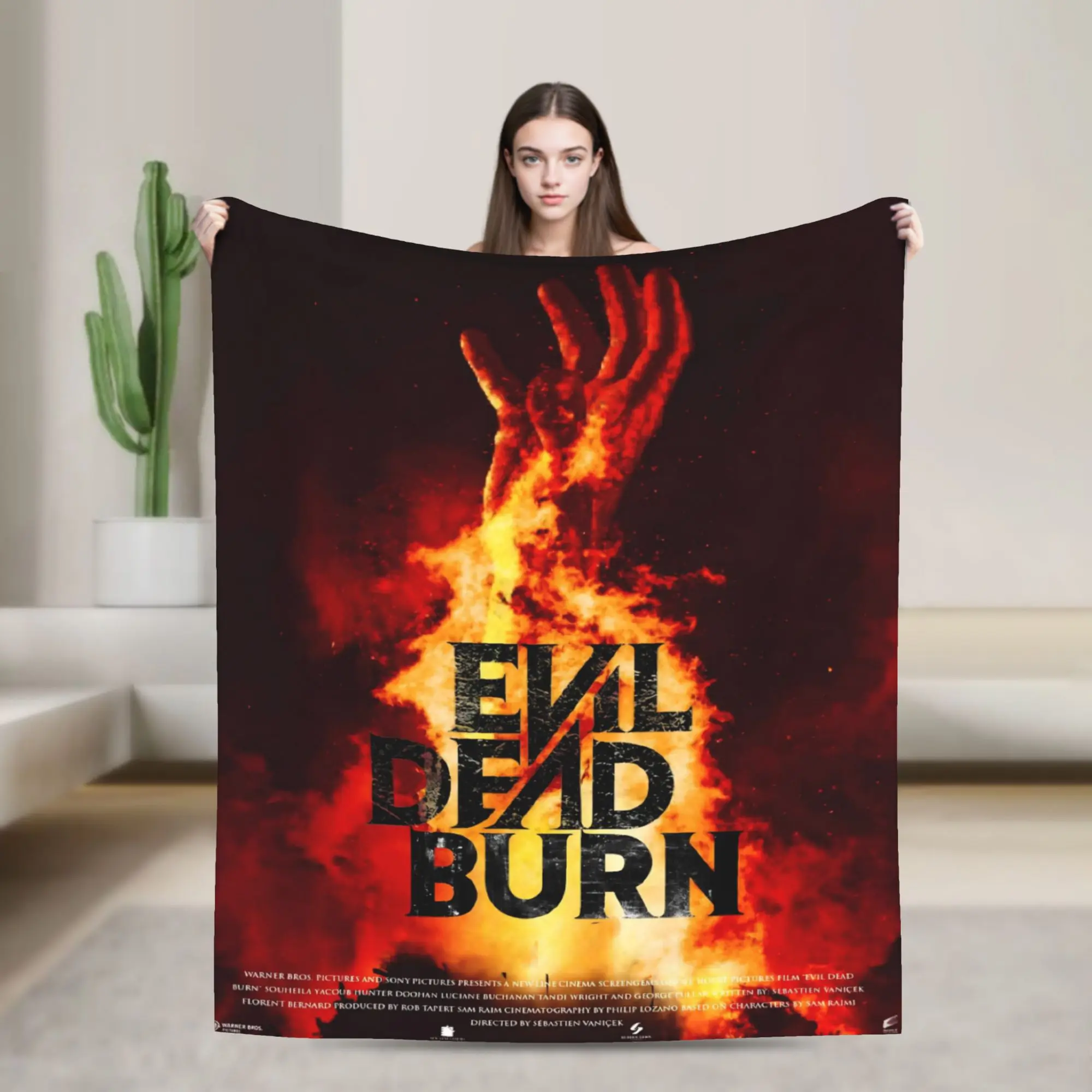 Evil Dead Burn Blanket Multiple Sizes Warm Cozy Fluffy  Throw Blankets for Sofa Couch and Bed