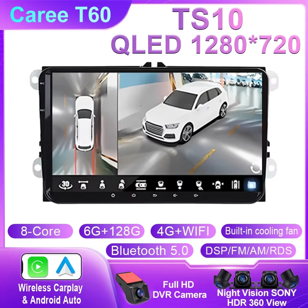 Voor Volkswagen VW Caddy 2011 2012 2013 2014 2015 2016 2017 2018 Android Auto Video Navigatie Auto Radio Multimedia Speler QLED