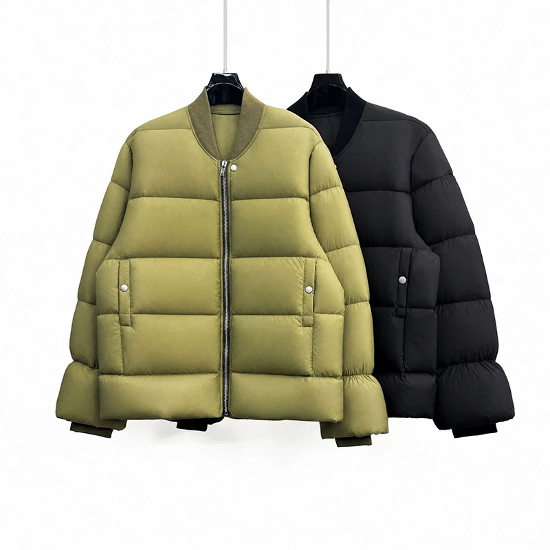 2026 New Style Women's Baseball Collar Down Jacket - Daily Versatile Warmth-Adding Pullover with Zipper