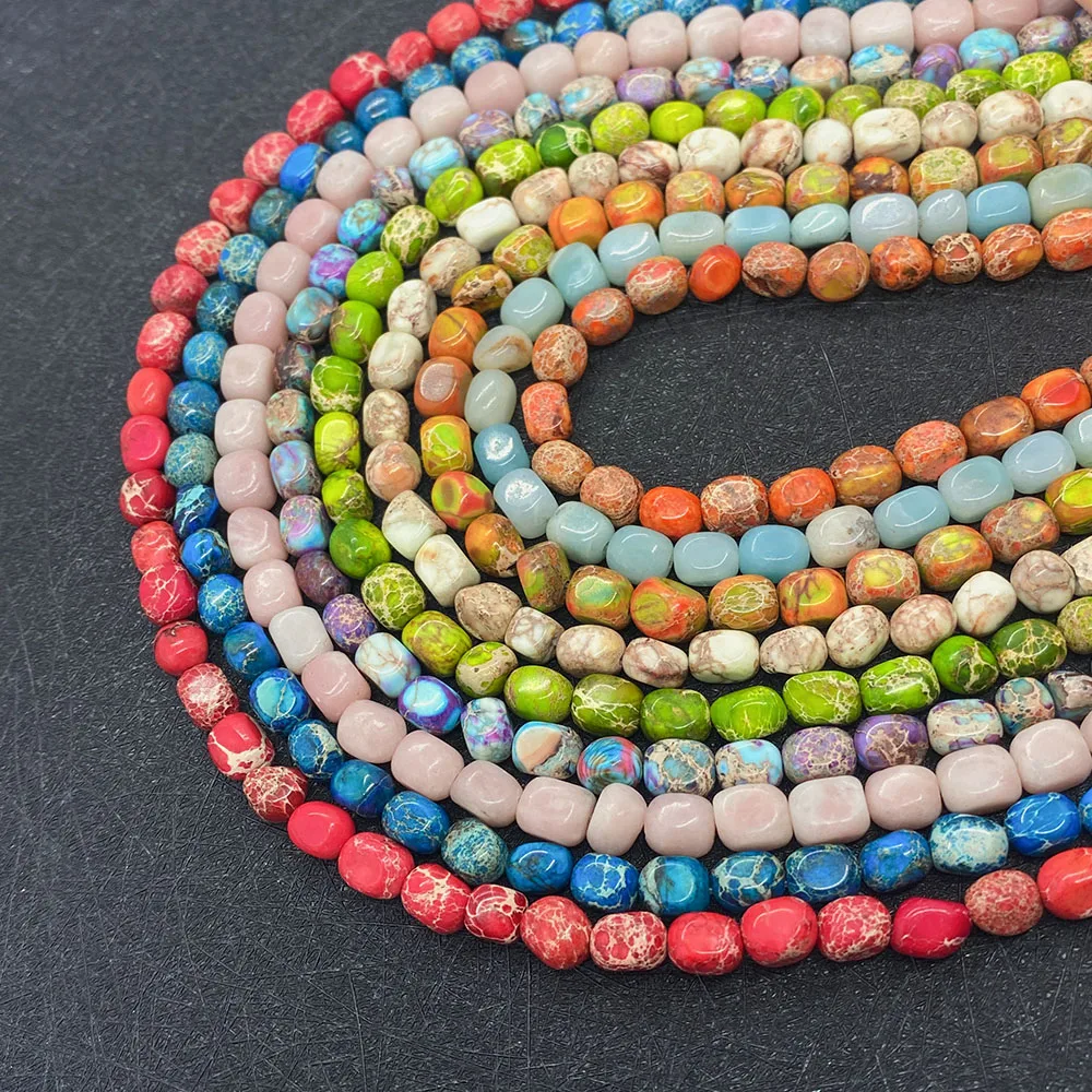 

Colorful Natural Emperor Stone Beads 5x7mm Irregular Polished Turquoise Loose Bead 1 Strand Handmade Necklace Earring Accessory