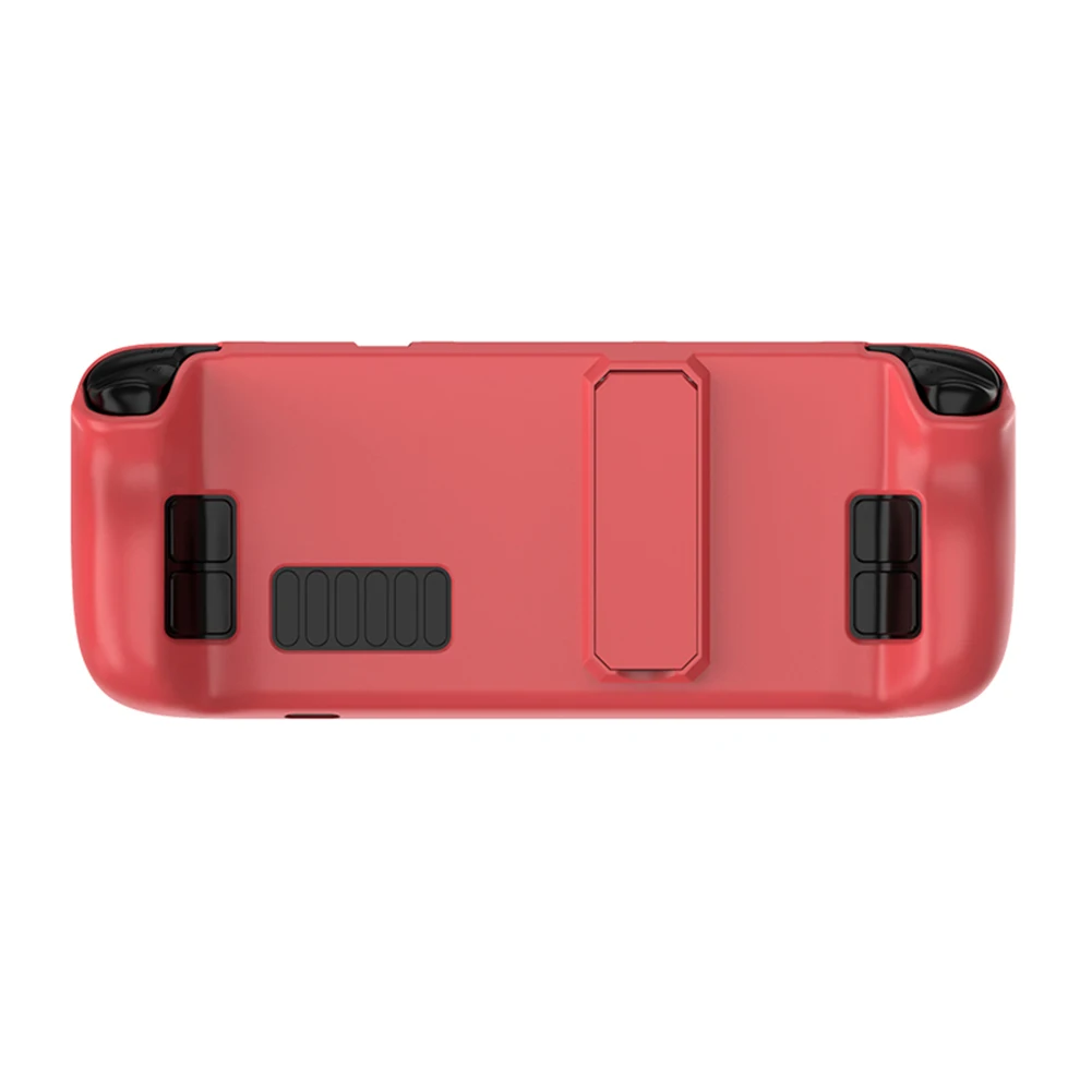 

Защитный чехол с подставкой, мягкий защитный корпус с кронштейном, противоударный защитный чехол с подставкой для игровой консоли Steam Deck