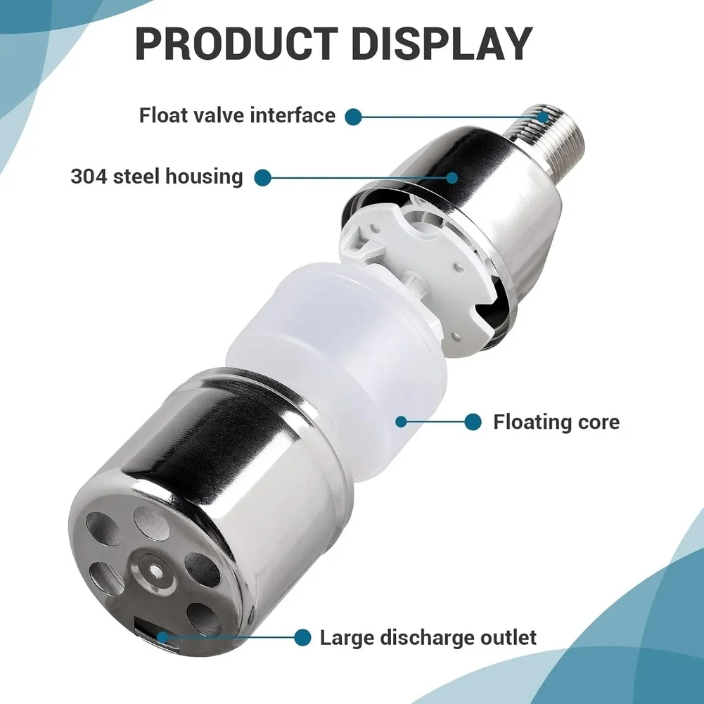 AB41-3/4 Inch Automatic Float Valve For Water Tank Pool Water Level Control, Water Level Control Valve 304 Stainless Steel