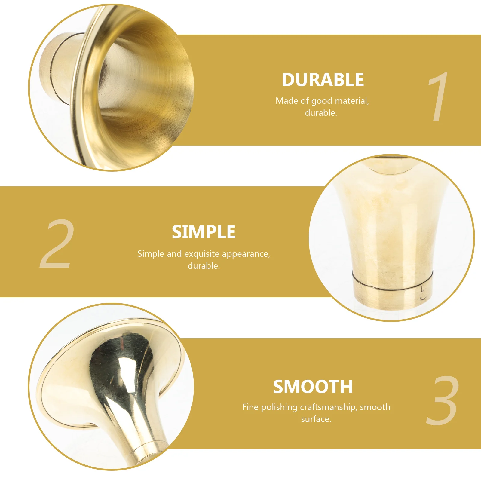 

Suona Bowl Brass Horn Replacement Music Accessory Durable Sound Amplifier Smooth Surface Practical Gift Suona Player Electrical