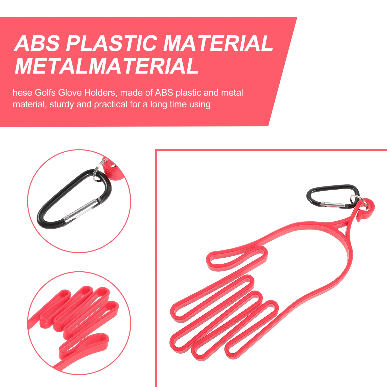 

2Pcs Golf Gloves Holder Hand Shape Racks Red Color Hanging Drying Stretcher Support Frames Practical Travel Accessories Golfs