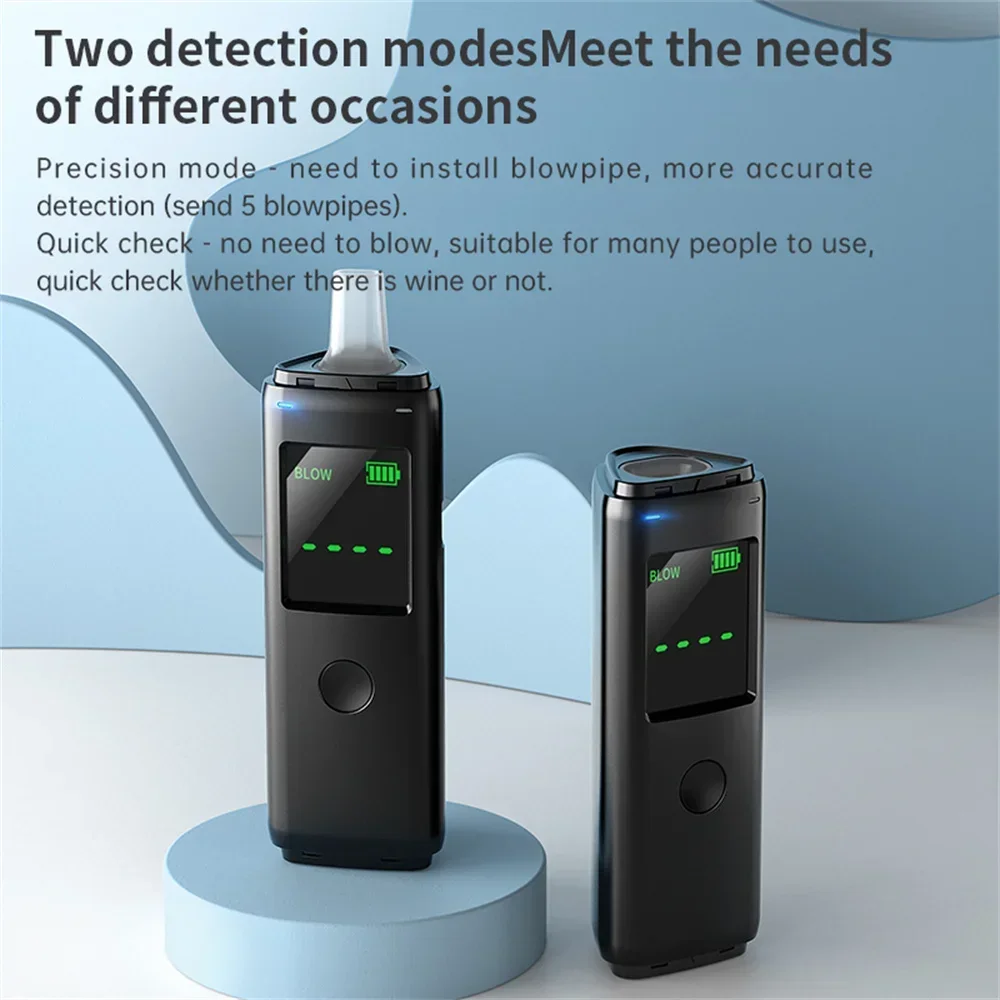 Alcohol Tester Rechargeable|Blowing Type High-Precision|For Personal Or Professional Use Check DUI Portable Breathalyzer Pro