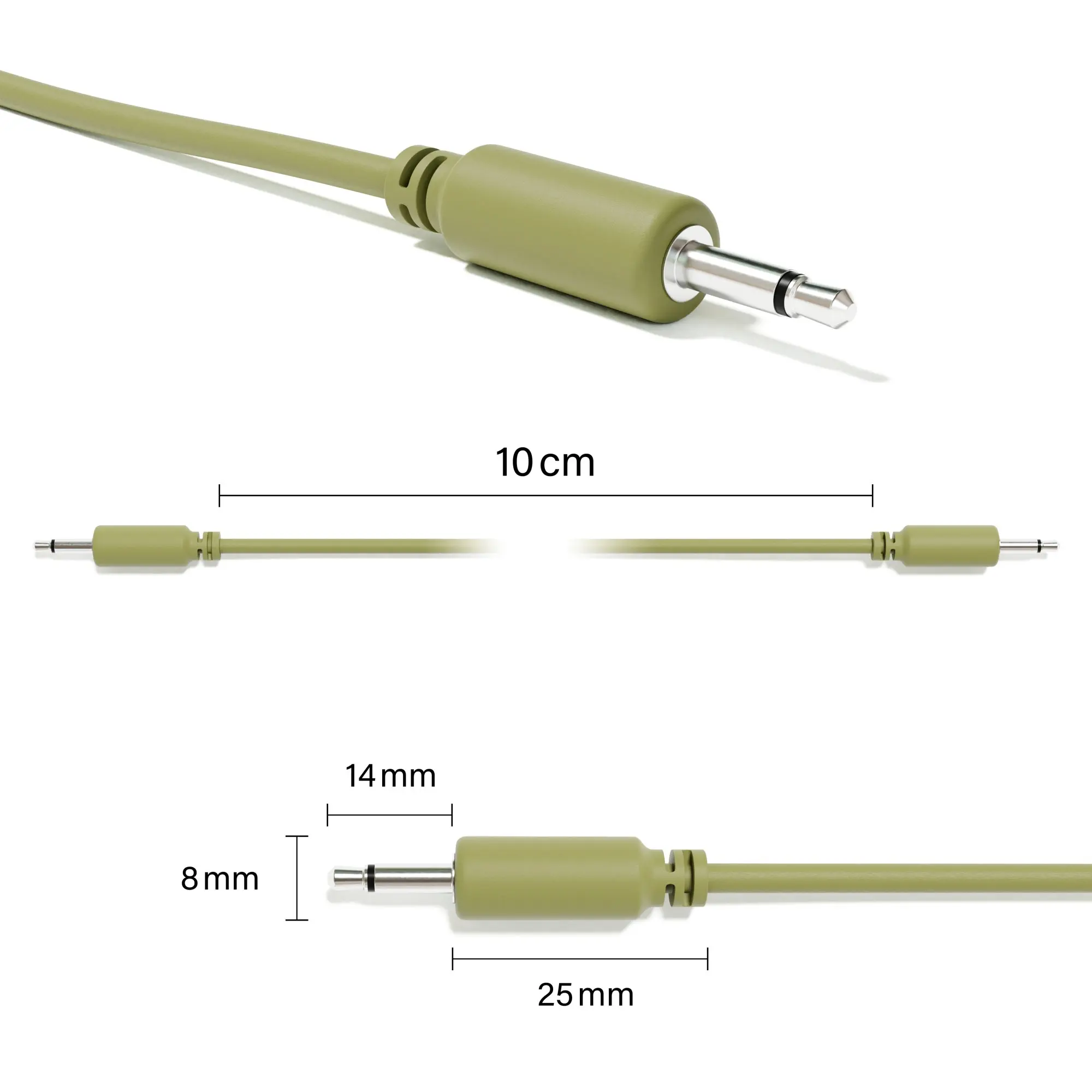 ExcelValley - 6-Pack Mono Modular Patch Cables TS 3.5mm 1/8\