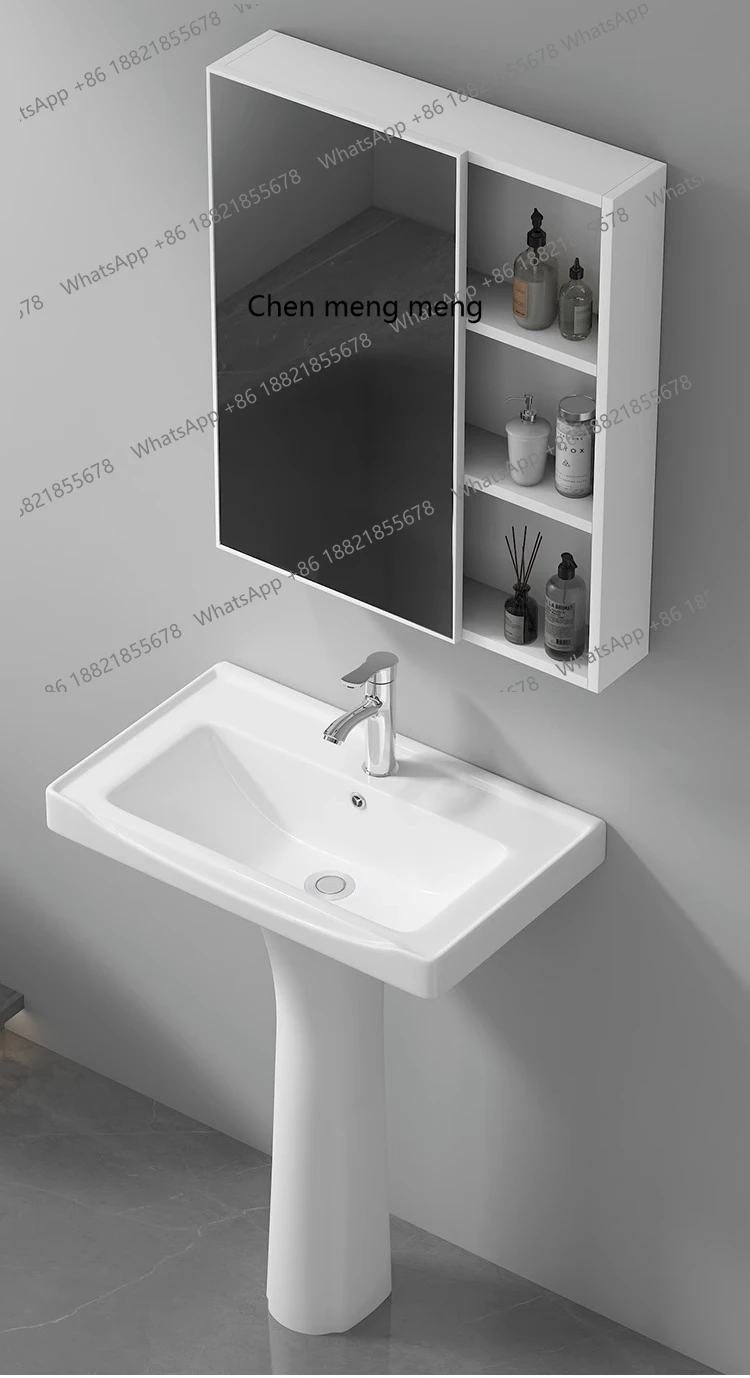 

Small apartment column type washbasin ceramic integrated floor type, washbasin balcony washbasin