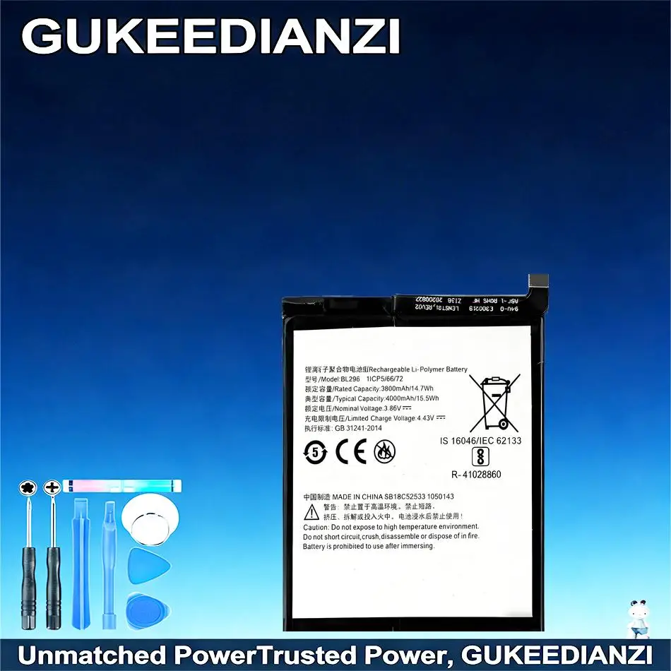 

Аккумулятор для мобильного телефона Lenovo Z6 L78121 Z6 Pro L78051, высокая емкость, BL296, 4000 мАч