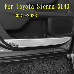 For Toyota Sienna XL40 2023 2022 Door Anti Kicking Plank Interior Modification Front Door Stainless Steel Decorative Accessories