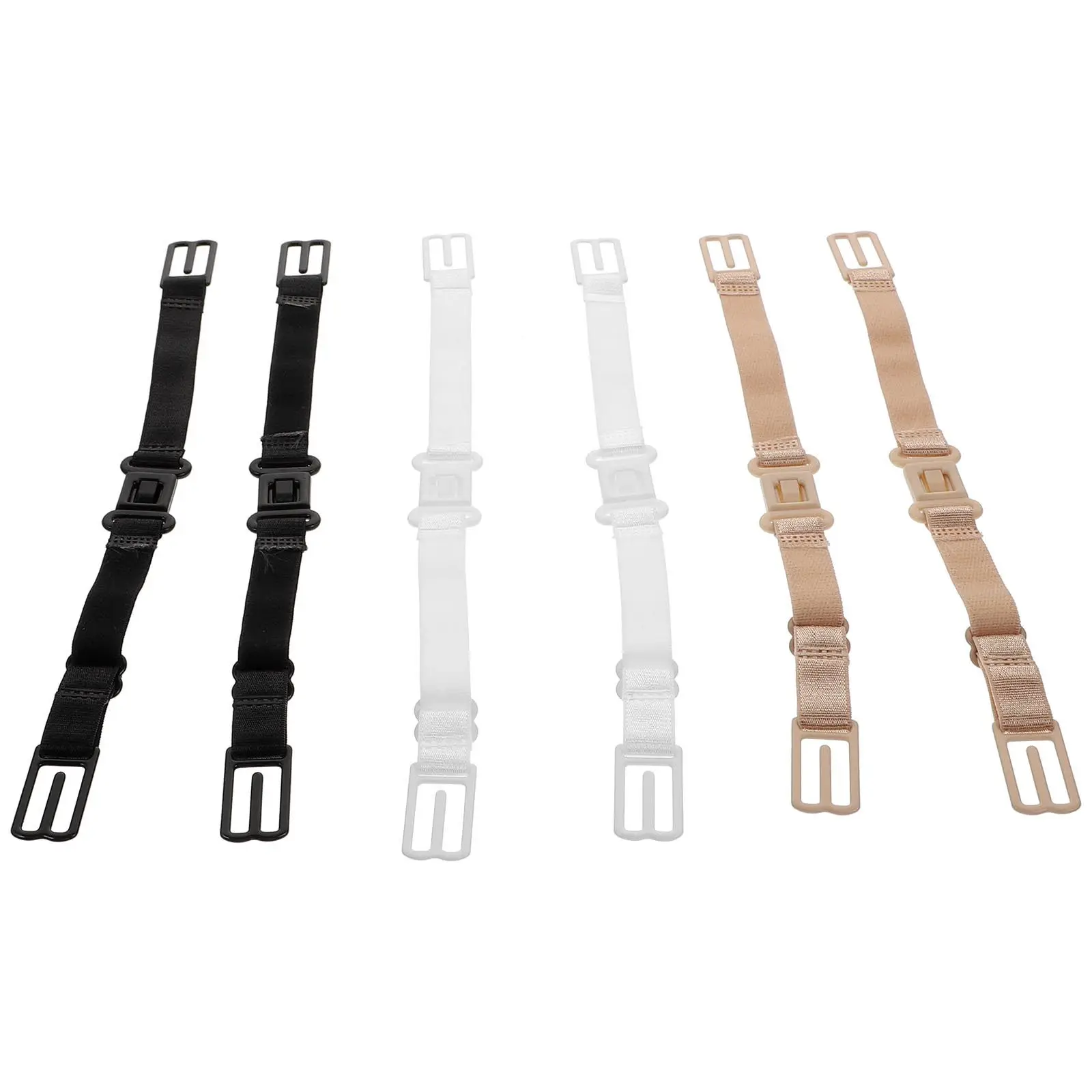6Pcs Shoulder Strap Adjustable Non-Slip Bra Strap Set Multi-Color Elastic Underwear Belt for Sports Running Climbing Exercise