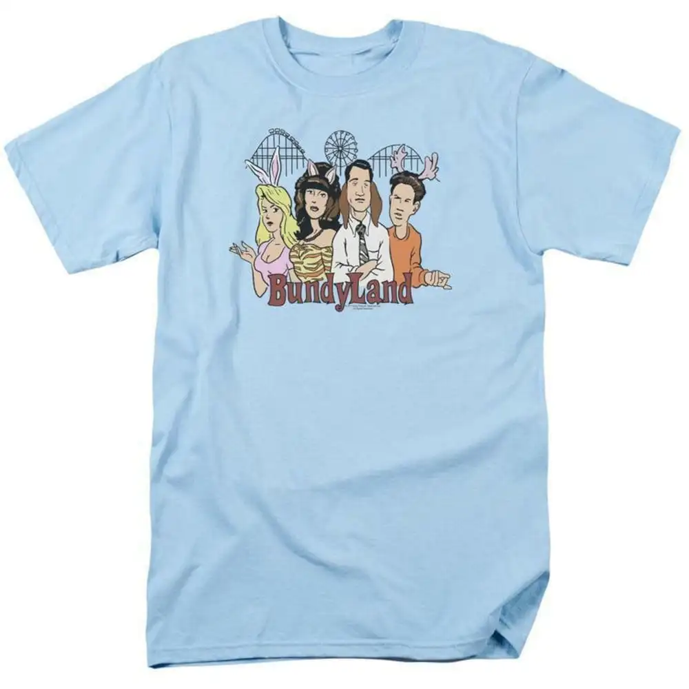 Married With Children Bundyland Retro 80'S Tv Series Graphic T Shirt Light Blue Sweat S 4Xl