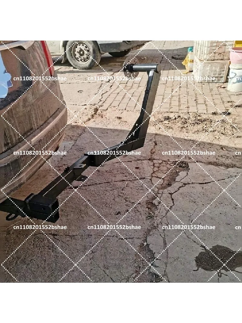 Universal Spare Tire Rack Carrying Bracket Trolley Trailer Bar Square Mouth Installation Foldable and Pull-out
