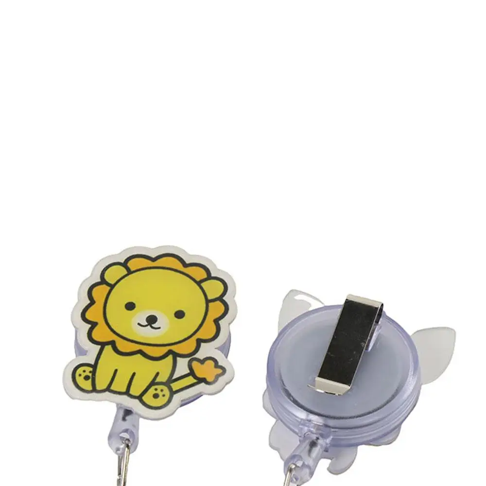 

Retractable Nurse Badge Reel Cat Puppy Cartoon Animals Dog Badge Holder ID Card Name Tag Easy Pull Buckle Doctor Students