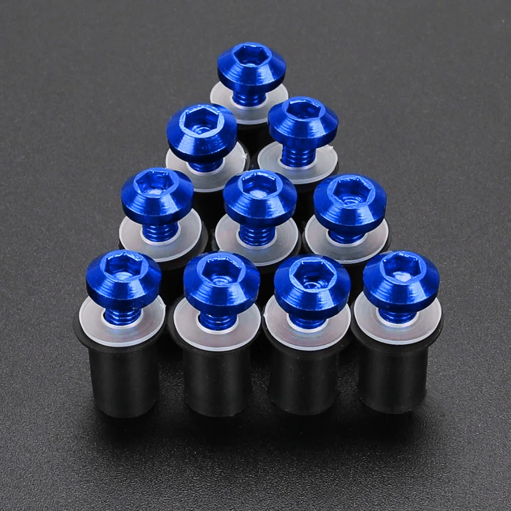 5MM 10PCS Windscreen Screws For BMW F800GS F800 F 800 GS 800GS GS800 GS 800 2024 2025 Wingshield Fairing Bolts Kit Rubber Nuts