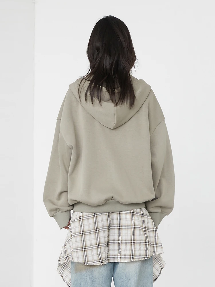 CHIC VEN Women Sweatshirts Korean Casual Loose Letter Sticker Embroidered Hoodies Fashion Female Jackets Spring Autumn New 2025