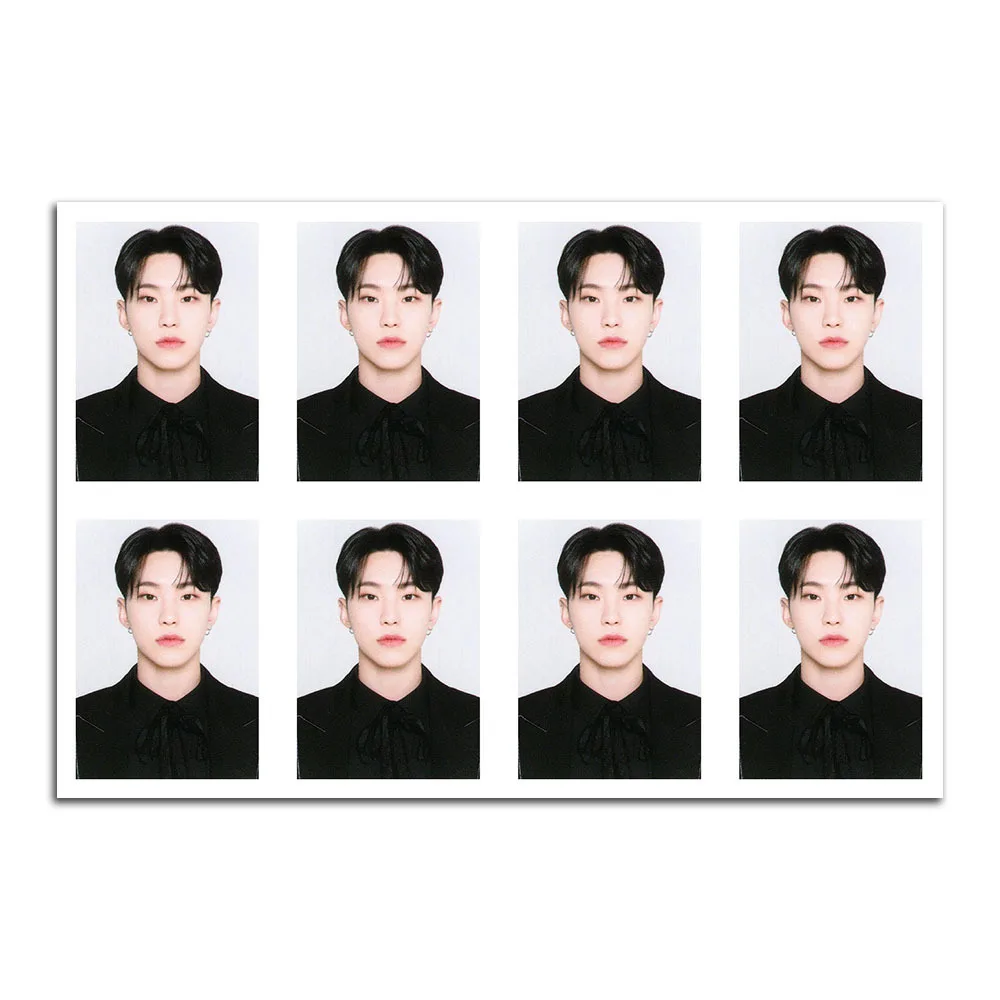 KPOP 17 One Inch ID Photo Jeonghan Wonwoo Fanclub Membership White Background Passort INS Phone Decoration Fans Collection Gift