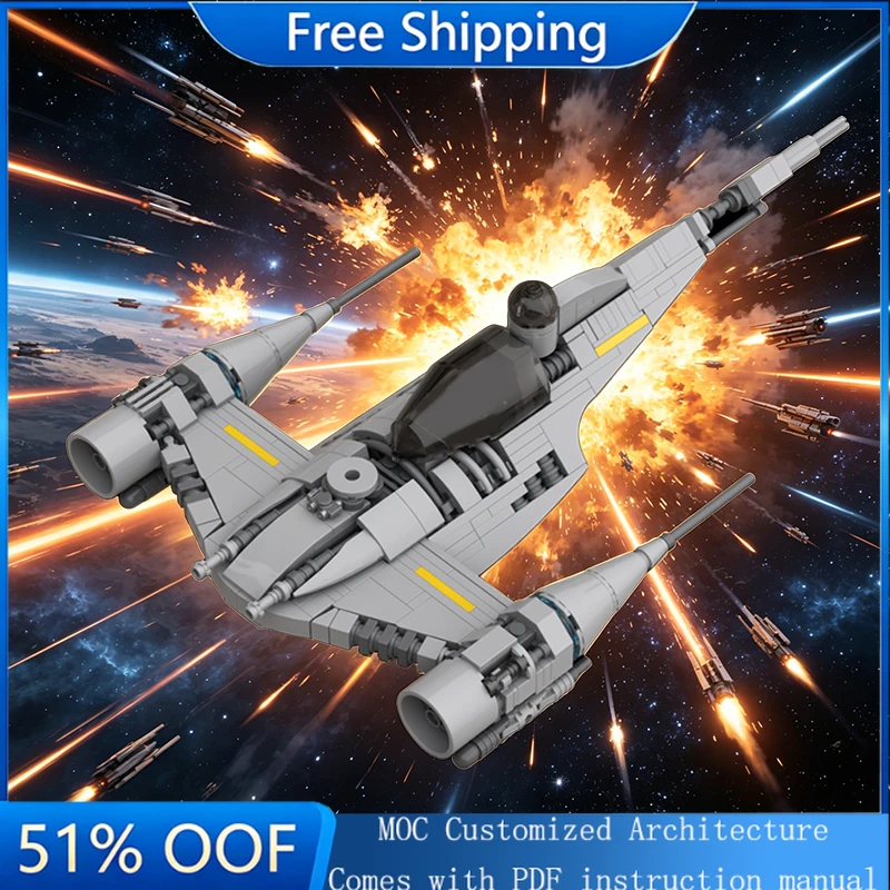 

476 Parts MOC Star Battle Series Mini Starfighter Model Building Block Brick Creative Assembly Educational Toys Christmas Gifts
