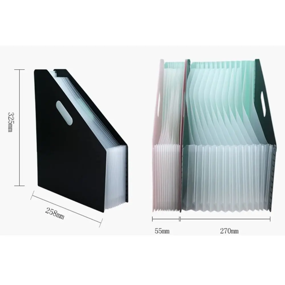 New Plastic Expanding File Folder Multilayer School Office Stationery Slanted Vertical Organ Bag A4 Storage Bag