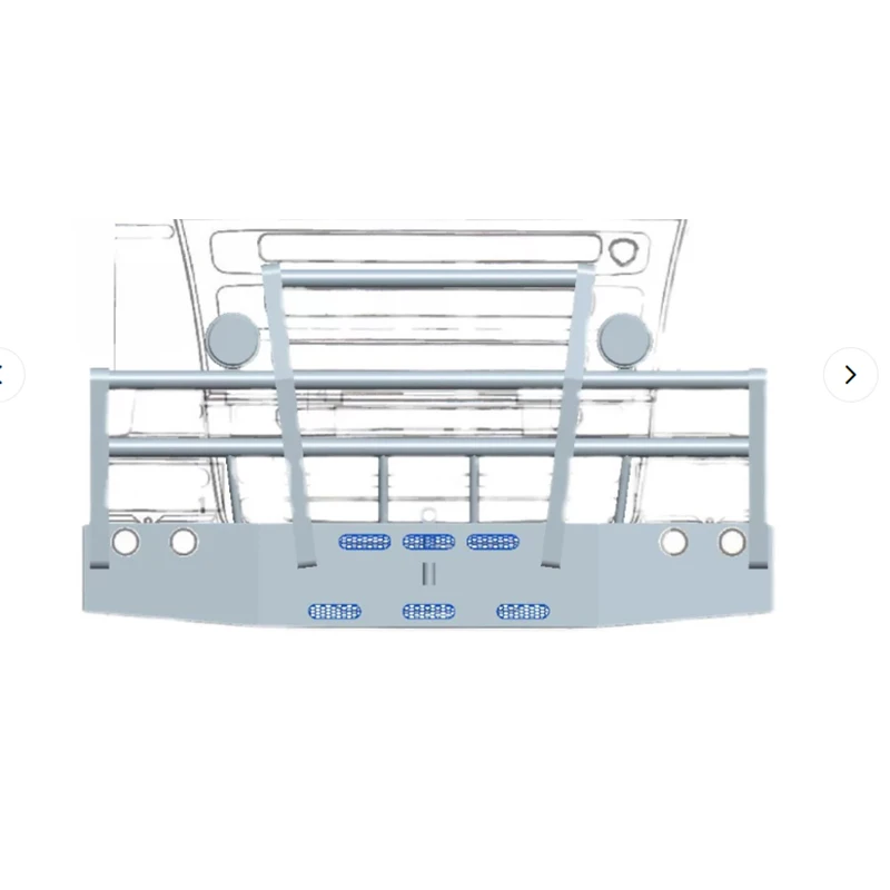 RC 1/14 Metall-Frontstoßstange für Hydraulikbagger Lader Muldenkipper für SCANIA MAN VOLVO LKW Tripper DIY-Teile – Detail 6