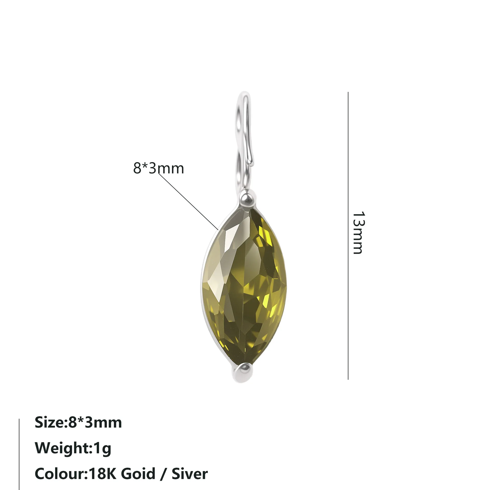 Tiny Marquise Crystal Charms for DIY Earrings