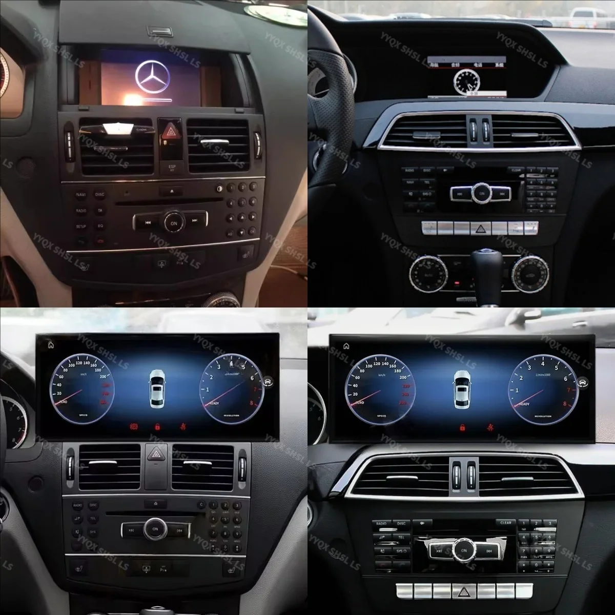 

15.8" Qualcomm Android For Mercedes Benz C GLC W205 2015~2021 Car Radio Stereo Automotive Multimedia Player GPS Navi Head Unitb