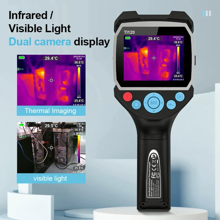 Handheld Temperature Thermal Imaging Camera -20~400C Color Display Screen Industry Temperature Tester Thermal Imager