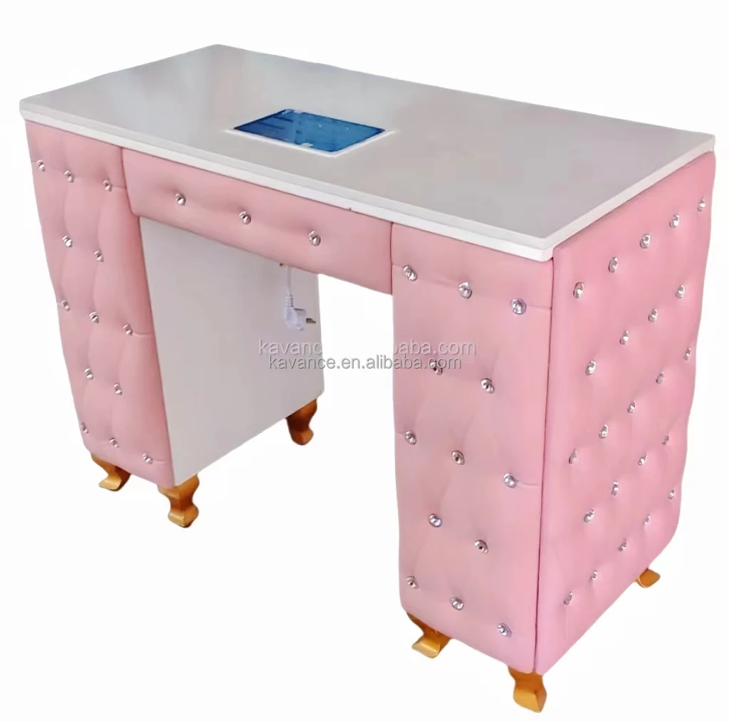 Vacuum Cleaner Table Nails Table Nail Beauty Salon pink Nail Table