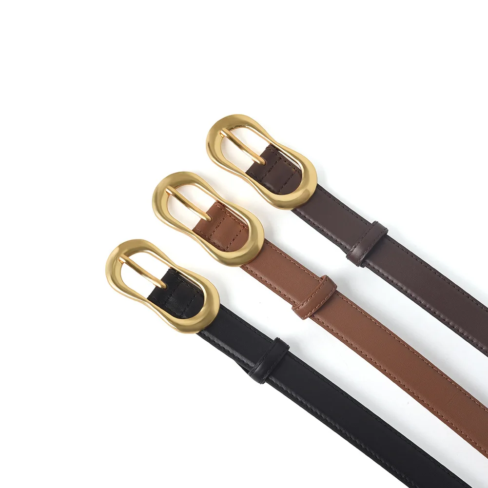 Belt, black jeans, casual, fashionable, niche, durable, simple, versatile, decorative, women's new belt, waist cinching