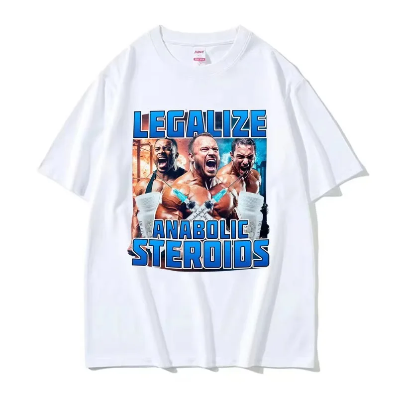 إضفاء الشرعي على الستيرويدات اللياقة البدنية ميمي تي شيرت المرأة ريترو الهيب هوب كول الصالة الرياضية الملابس تي شيرت الذكور موضة تي شيرت الشارع الشهير