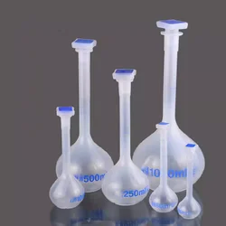 Plastic volumetric flask PP material plastic shake flask Plastic quantitative bottle laboratory 25/50/100/250/500/1000ml