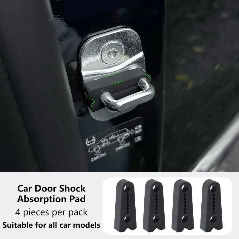 

New 4pcs Universal Car Door Shock Absorber Pad, Silicone Anti-Slam Soundproof Deadener, Anti-Vibration Door Lock Buffer Cushion