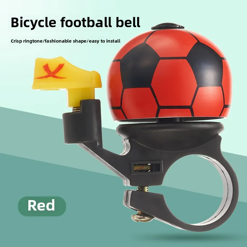 Timbre de bicicleta de montaña, aleación de aluminio, equilibrio de carretera para niños, bicicleta plegable, accesorios de bocina de campana de bicicleta de fútbol súper ruidosos