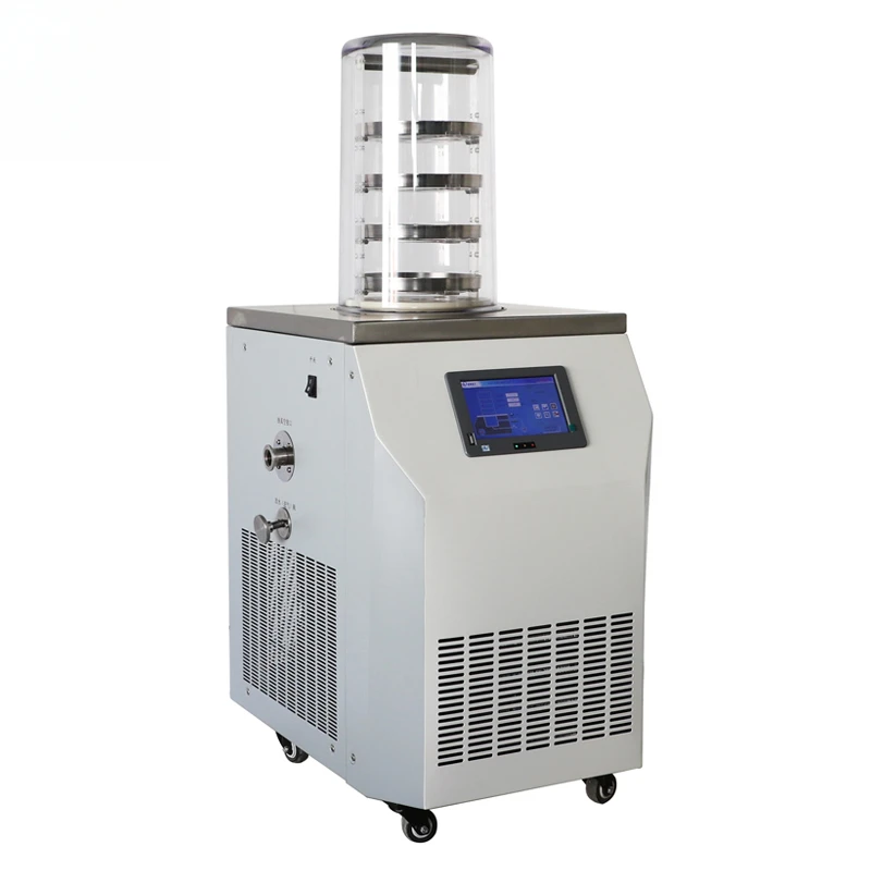 Laboao Vertical Top Press Lab Dryer Lyophilizer 0.12M² Vacuum Freeze Drying Equipment