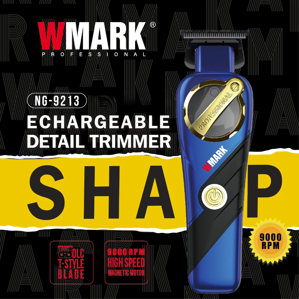 Nouveau WMARK NG 9213 nouveau 9000 tr/min moteur magnétique tondeuse à cheveux pour hommes Machine de finition tondeuse à cheveux professionnelle