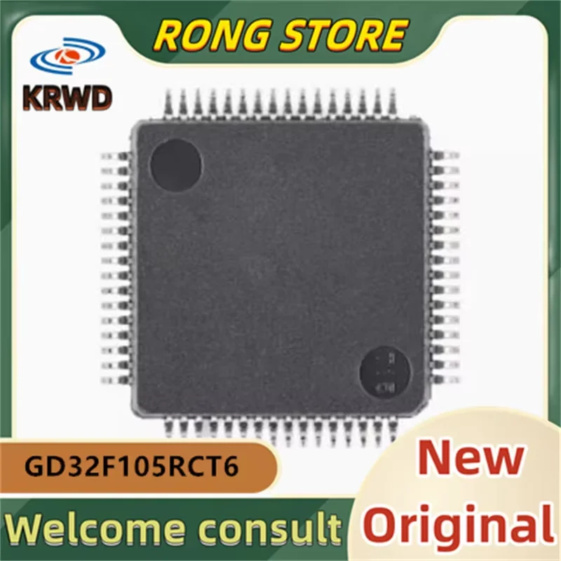 5 шт. GD32F105 RCT6 новый и оригинальный чип IC GD32F105RCT6 GD32F105 LQFP-64 ARM Cortex-M3 32-битный микроконтроллер-MCU