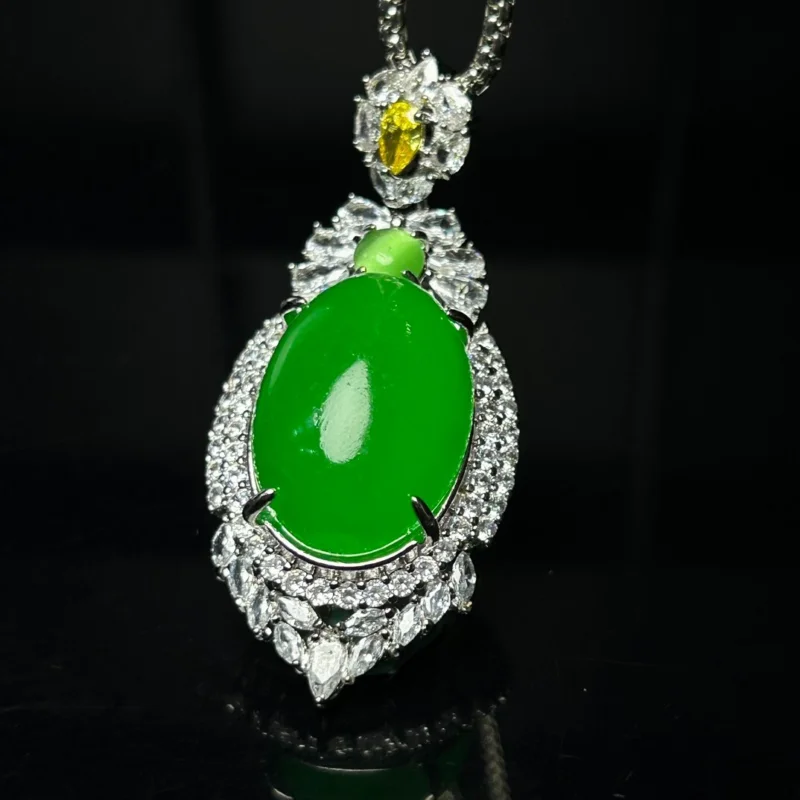 

Certified Natural AA high Ice Green Jade Jadeite amulet Pendant&Necklaces