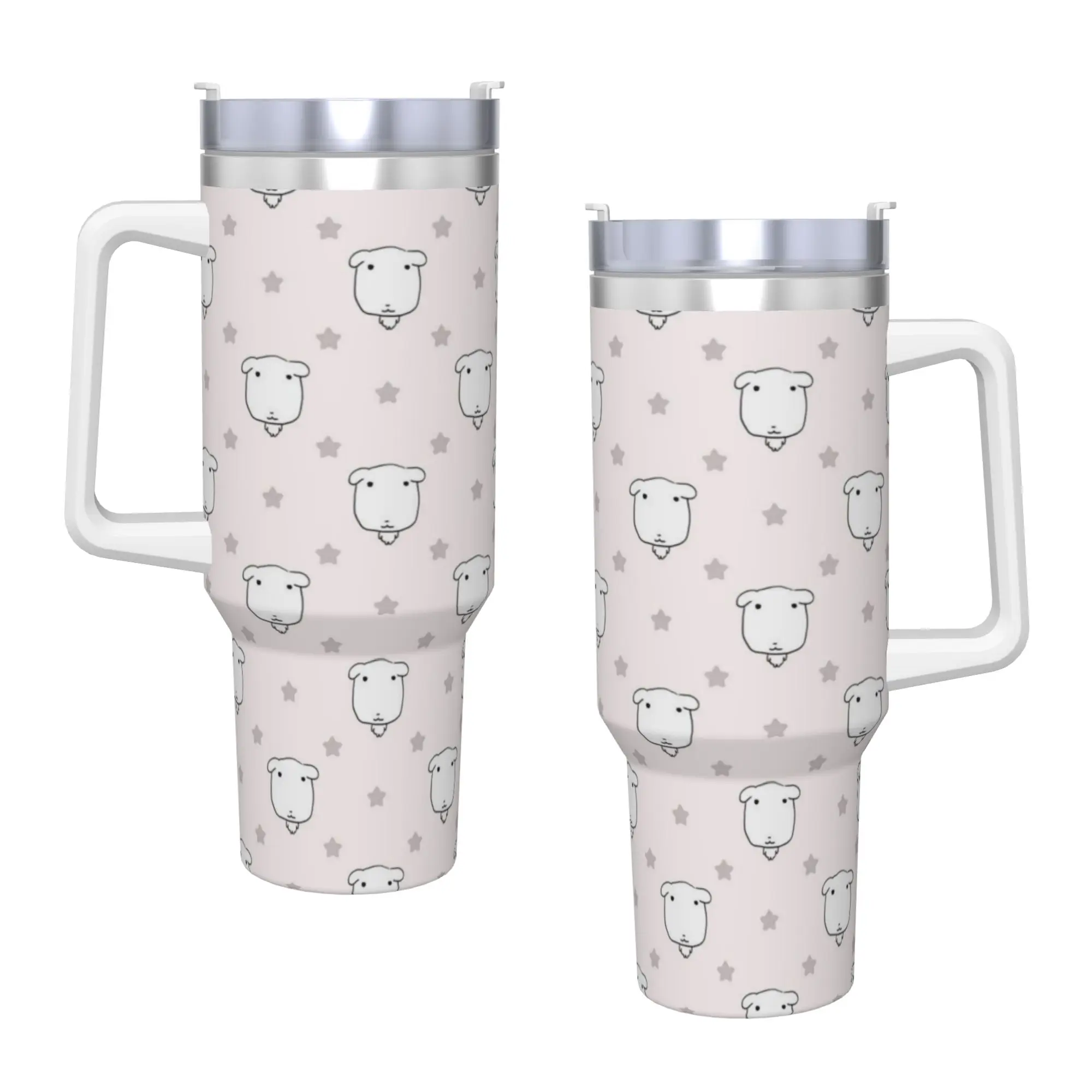 Stainless Steel Tumbler Cute GANADI Coffee Mug  Keep Heat Cold Drink Mugs Cup Beach Graphic Water Bottle