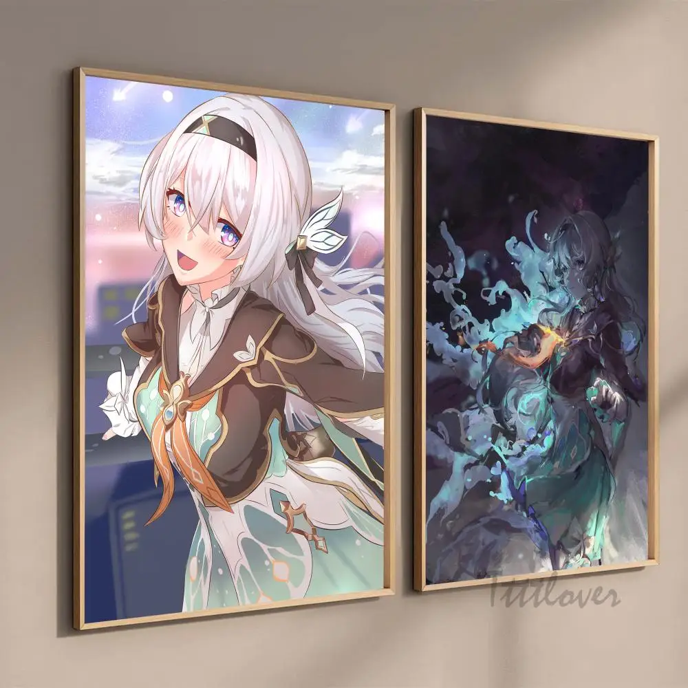 Firefly Honkai Star Rail Anime Girl Poster Paper Print Home Living Room Bedroom Bar Restaurant Cafe Art Painting Decoration