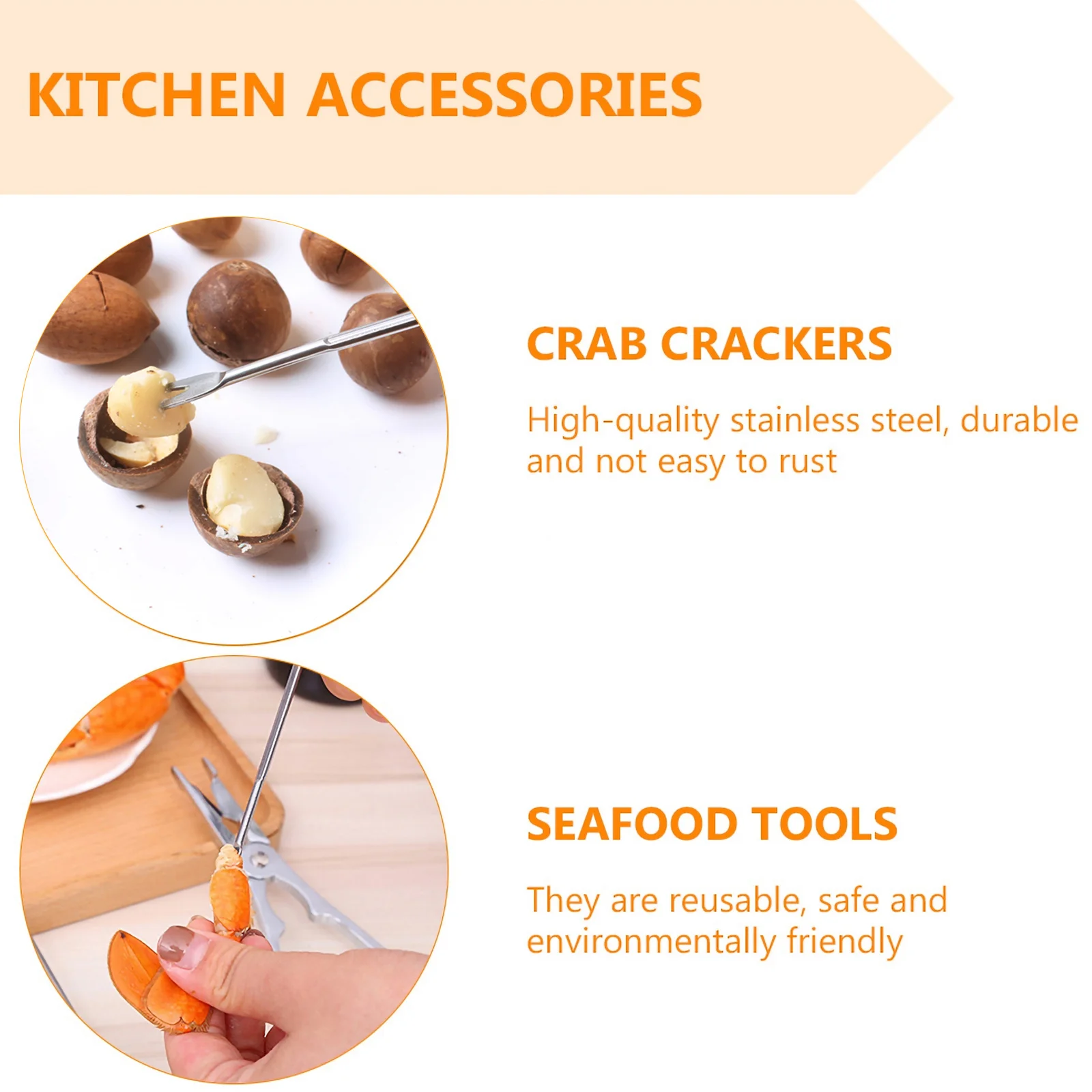 

12Pcs Multifunctional Stainless Steel Shellfish Seafood Forks Nut Picks Rust Proof Easy Use Crab Lobster Claws Tools