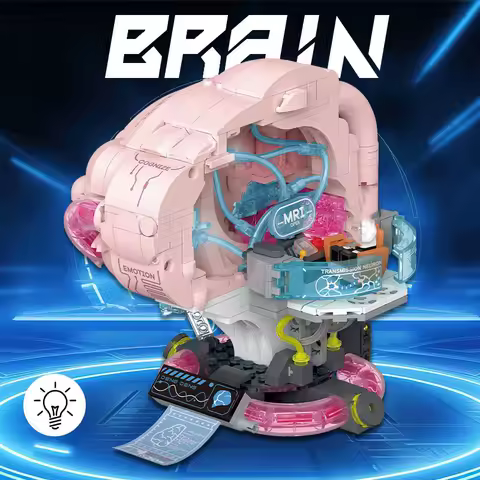 Idea Organ Building Brick Brain Block Doctor Figures Construction Model Sets Educational Toys With Light For Student Gifts