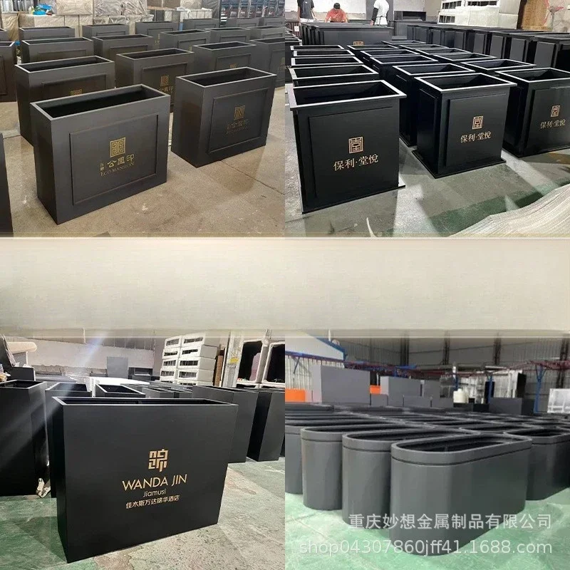 Outdoor flower box, outer pendulum, commercial street, sales department, square partition, rectangular flower pot, flower shelf,