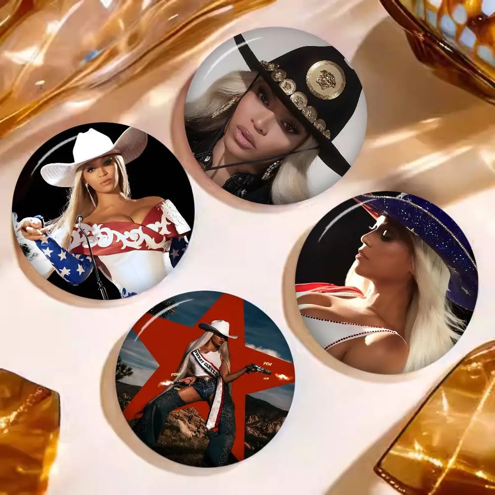 B-Beyonce Powerful-Glamorous Creative Tinplate Soft Button Pins Animal Icon Brooch Lapel Backpack Badge Accessories Pin