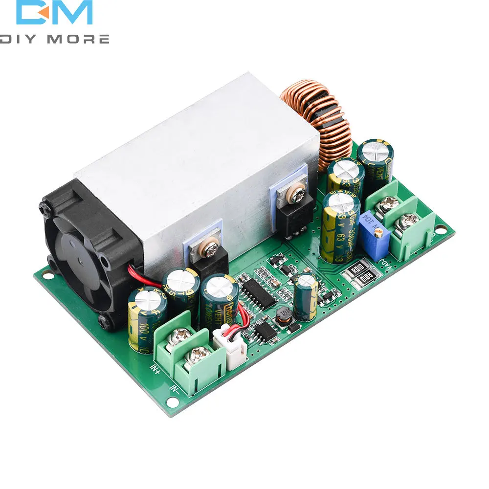 600W 25A DC-DC 12-75V to 5V 19V 21V 24V 48V Buck Converter Supply Module Adjustable Voltage Step-down Converter with Fan