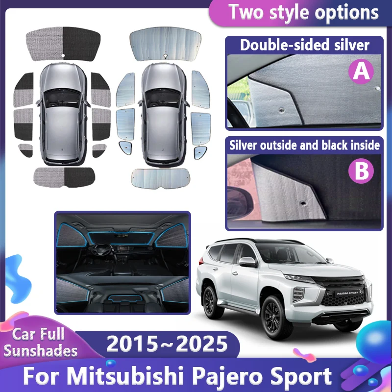 

Car Sunshade For Mitsubishi Pajero Sport MK3 2015~2025 Shogun Montero Sport Windshield Visor Cover Interior Parts Accessories