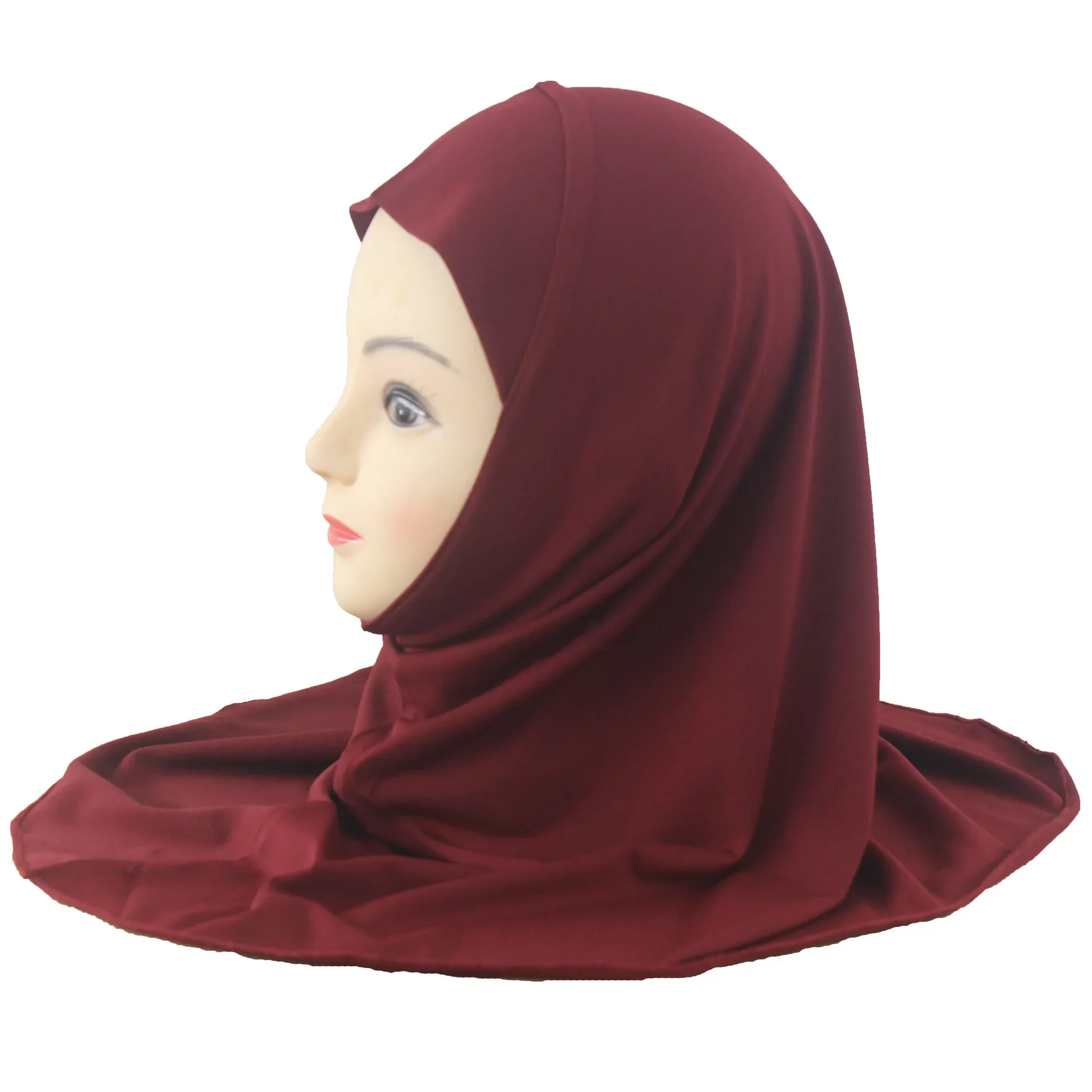 

Girls Instant Hijab Scarf Muslim Bonnet Hijabs Head Wrap Turban for 7-12 Years Kids Ramadan Islam Headscarf Turban Amira Shawls