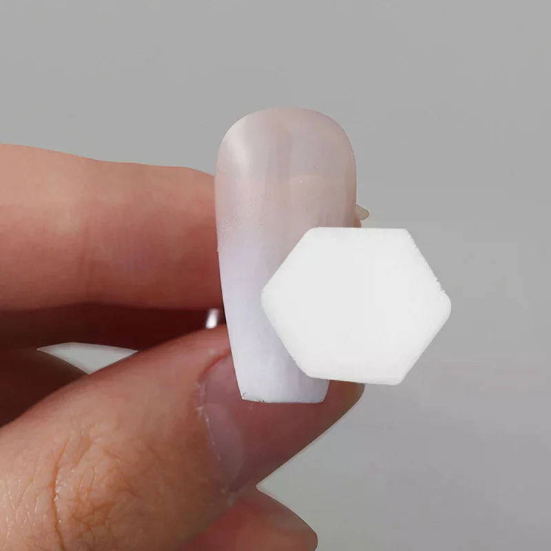 80 stks Schilderen Verwijderen Nagellak Hexagon Nagel Sponzen Buffer Bestanden Kleur Veranderen Nail Art Gel Polish Manicure Gereedschap