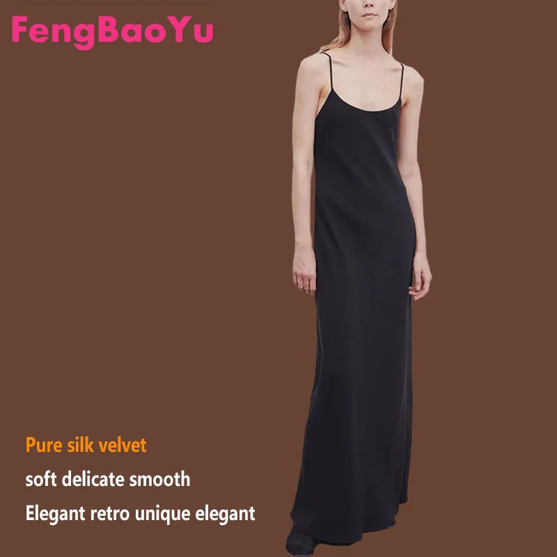 

Fengbaoyu High-end Silk Women's Strapless Dress French-style Long Dress Elegant and Chic, Comfortable for Summer